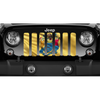 Waving New Jersey State Flag Jeep Grille Insert