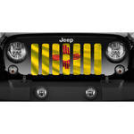 Waving New Mexico State Flag Jeep Grille Insert