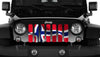 Waving Norway Flag Jeep Grille Insert