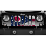 Waving Ohio State Flag Jeep Grille Insert