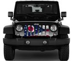 Waving Ohio State Flag Jeep Grille Insert