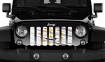 Waving Rhode Island State Flag Jeep Grille Insert