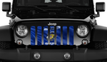 Waving Wisconsin State Flag Jeep Grille Insert