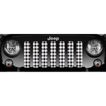 White Buffalo Plaid Jeep Grille Insert