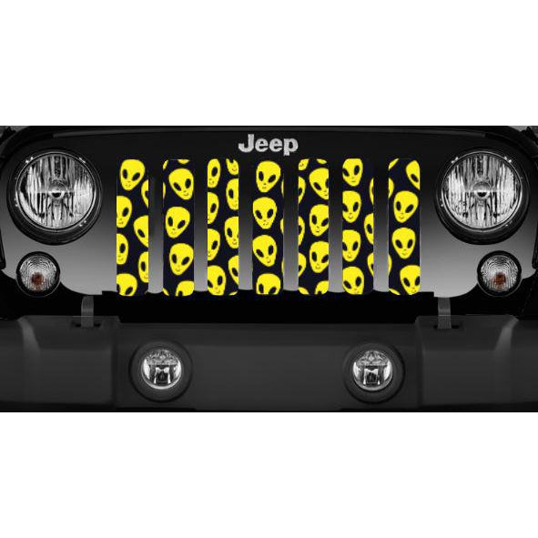 Yellow Aliens Jeep Grille Insert
