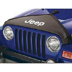 Front End Cover, V-Style Hood Cover, Black, with light silver Jeep Logo for 1997-2006 Unlimited, Rubicon, Sahara, SE, Sport Wrangler- - Jeep World