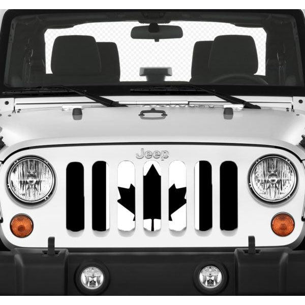Jeep grille insert - Canada - black and white