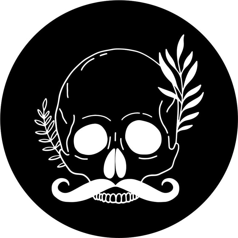 Skull With Handlebar Mustache