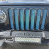 Teal Fleck Print Jeep Grille Insert